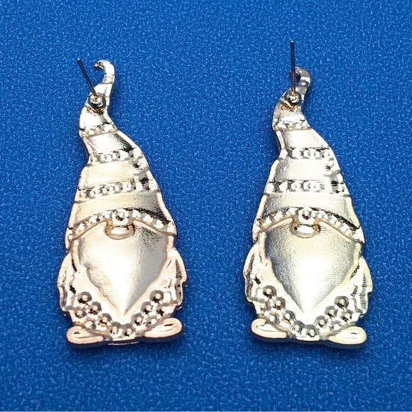 Santa Gnome Playful Multi-Color Crystal & Enamel Stud Earrings - Picture 4 of 4